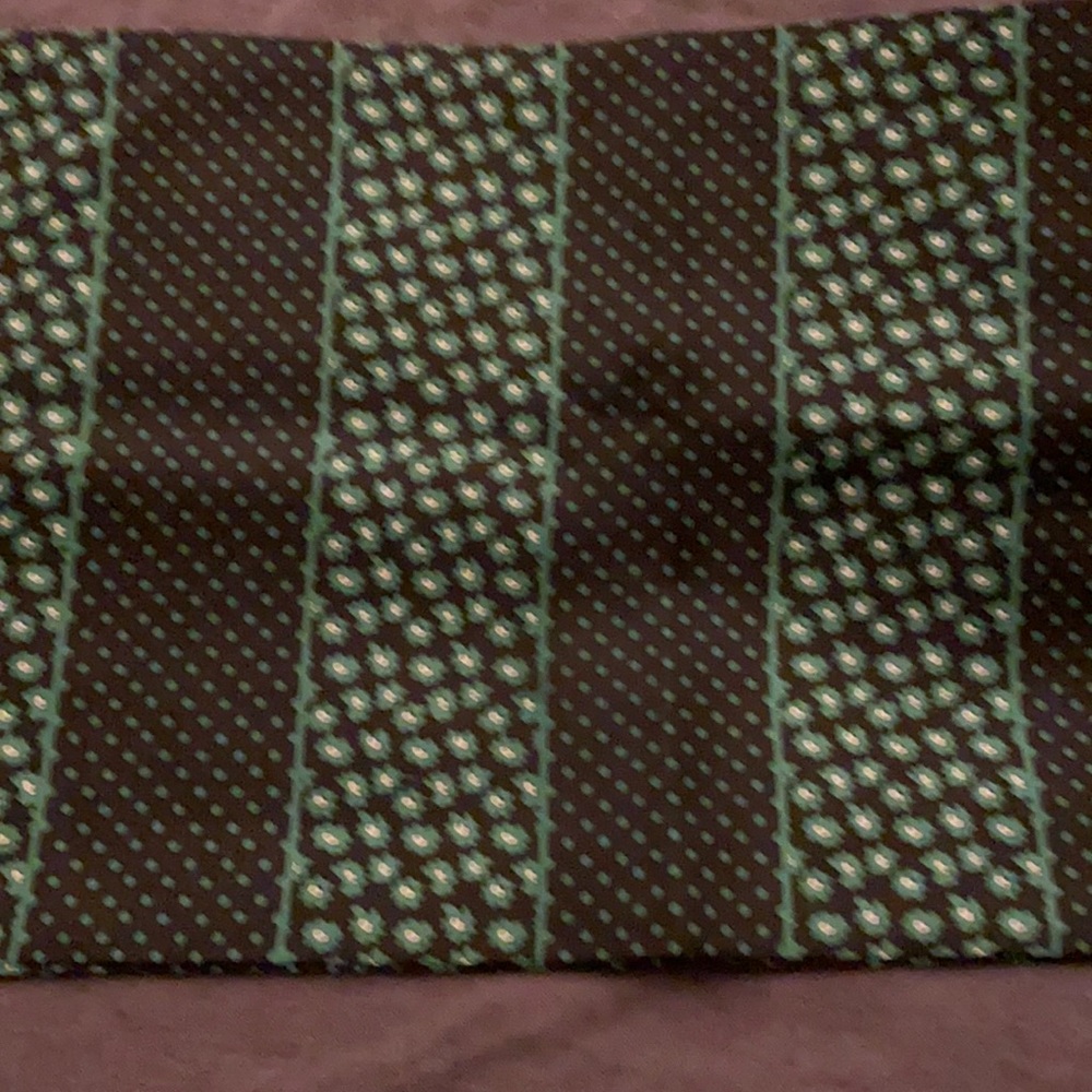 Green and black silk scarf